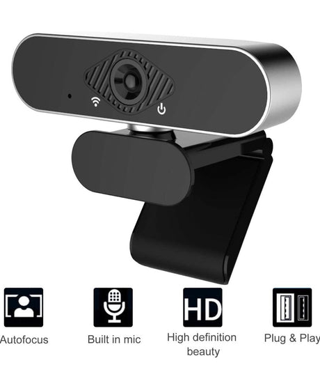 Webcam HD JFMShop 1080p Web Camera, USB PC Computer Webcam with Microphone, Laptop Desktop Full HD Camera Video Webcam 110 Degree Widescreen, Pro Streaming Webcam for Recording, Calling, Conferencing, Gaming (V2)