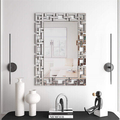 Large Modern Accent Mirror w/ Beveled Edge LivingRoom Hallway Decorative Mirror