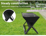 Portable Charcoal BBQ Grill Outdoor Camping Barbecue Set Picnic Foldable