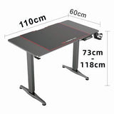 Gaming Standing Desk Home Office Lift Electric Height Adjustable Sit To Stand Wo