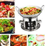 2X Chafing Dish Stainless Steel Buffet Hotpot Food Heater Warmer With Round Lid