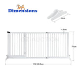 Pet Puppy Gate Dog Fence Safety Guard Indoor Wooden Playpen Foldable