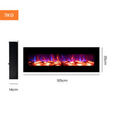 105cm Electric Fireplace Heater Wall Mounted Flame Effect Remote Indoor