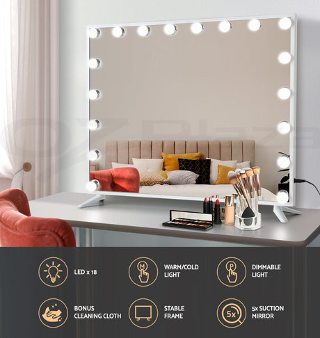 Embellir Makeup Mirror with Light LED Hollywood Vanity Dimmable Wall Mirrors