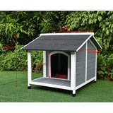 Wooden Pet Dog Kennel Timber Awning House Cabin Wood Log Box 100X91Cm