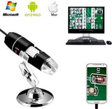 40 to 1000x Magnification Endoscope, 8 LED USB 2.0 Digital Microscope