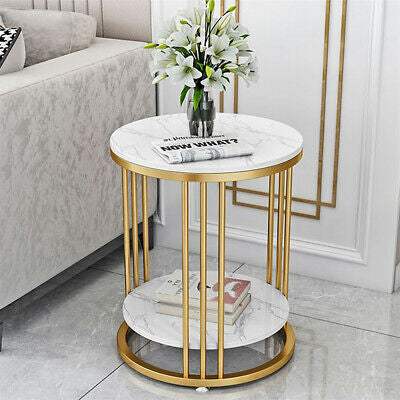 Luxury Marble Sofa Side Table Corner Coffee Table End Bedside Table Nightstand