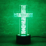 CRUCIFIX HOLY CROSS 3D Acrylic LED 7 Colour Night Light Touch Table Lamp Gift