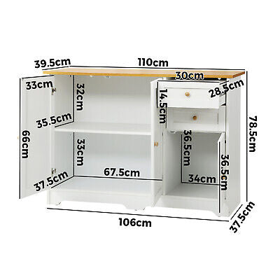 Buffet Sideboard Storage Cabinet Cupboard Hallway Kitchen Drawers Table