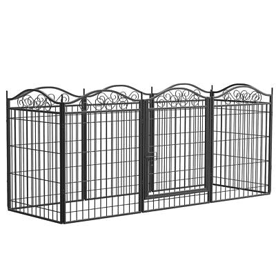 Dog Playpen Outdoor Yard Dog Fence Exercise Pen with Door for XXL Large Pet Dogs