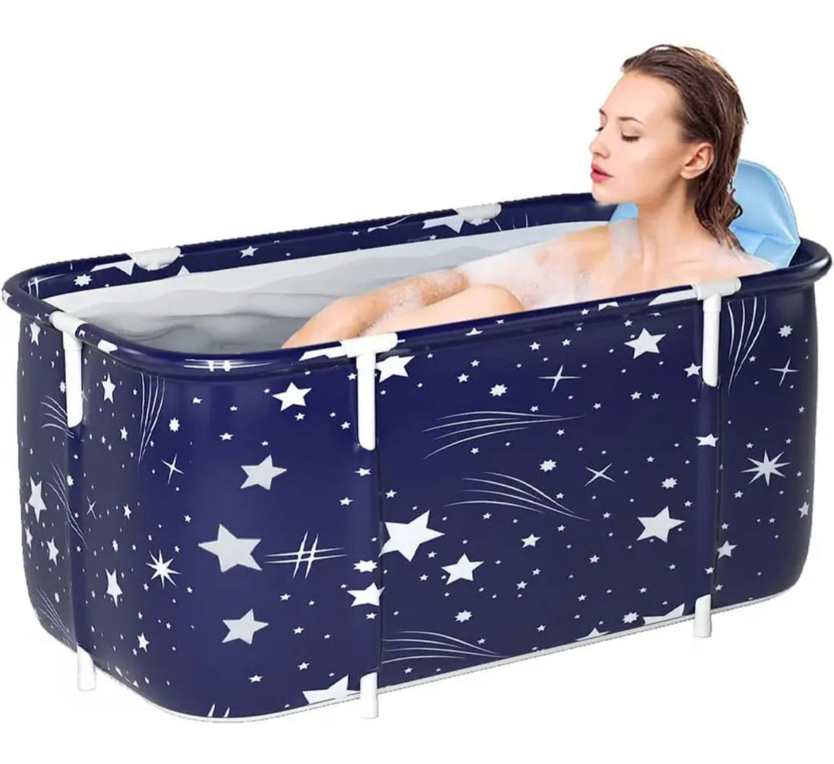 Large Portable Bathtub Foldable Soaking Bath Tub, Ice and Hot Folding Tubs for S