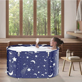 Large Portable Bathtub Foldable Soaking Bath Tub, Ice and Hot Folding Tubs for S