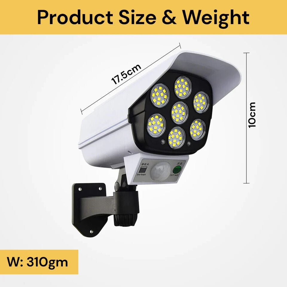 77 LED Solar Motion Sensor Light Outdoor Garden Wall Security Street Flood Lamp