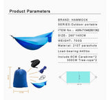 Hammocks with Net, Mosquito Net Hammock for Camping Portable Nylon Hammocks Parachute Lightweight with Tree Straps, Garden Swing Hammock for Outdoor Hiking Travel (Blue&Sky Blue)