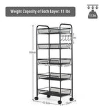 Kitchen Trolley Storage Rack Utility Cart Rolling Serving Island Shelf