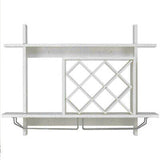 Bottle Glass Hold Wall-Mounted Wood Wine Rack Shelf Storage Bar Home Restaurant