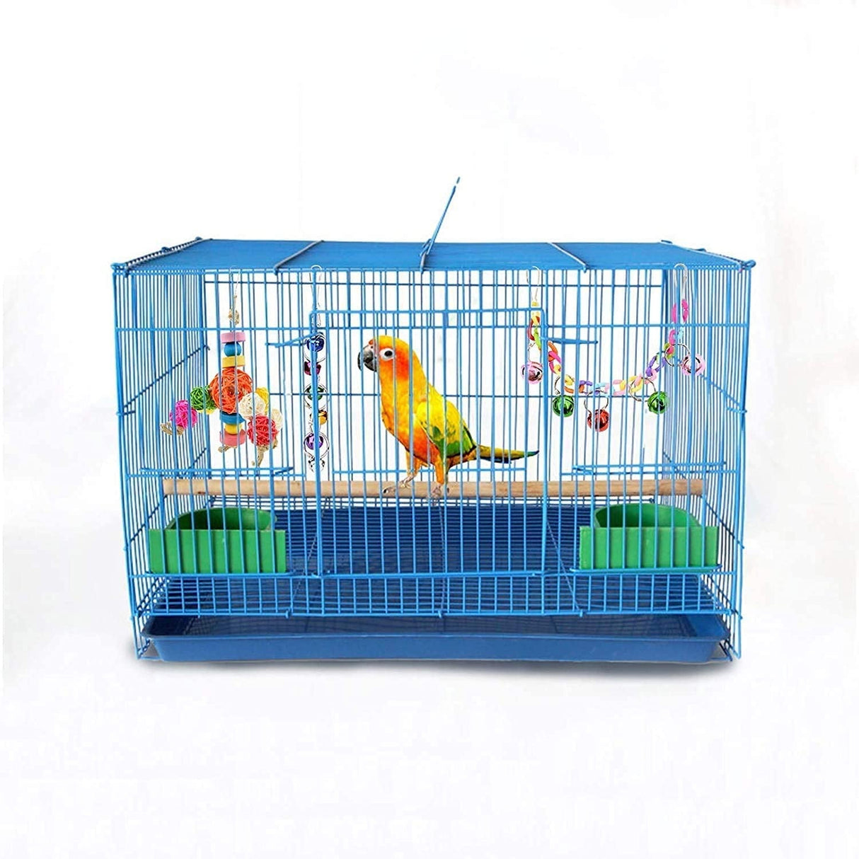 Bird Swing Chewing Toys, 11 Packs Brightly colored and sturdy Parrot Hammock Bell Toys,Parrot Cage Toy Bird Perch with Wood Beads Hanging for Small Parakeets, Cockatiels, Conures, Finches,Budgie,Parrots, Love Birds,Canaries