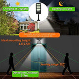 2 Pack 213LED Outdoor Solar Street Wall Light Sensor PIR Motion LED Lamp Remote