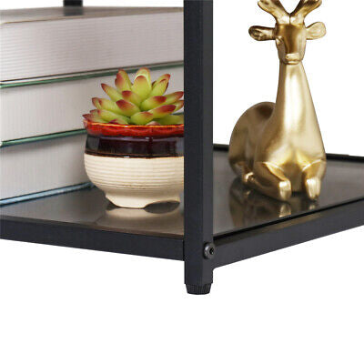 Modern Bedside Table Storage Glass End Table Drawer Living Room Bedroom Cabinet