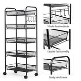 Kitchen Trolley Storage Rack Utility Cart Rolling Serving Island Shelf