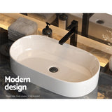 Bathroom Basin Vanity Ceramic Basin Above Counter Hand Wash Long Shape