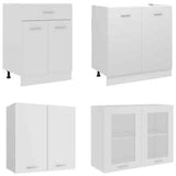 4 Piece Kitchen Cabinet Set White Engineered Wood EASY 151