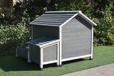 Large Dog House Kennel Pet Timber Wooden Stainless Steel Bowls Storage 