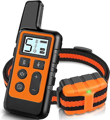 Dog Training Collar, Waterproof Shock Collars for Dog with Remote Range 1640 Ft