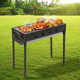 Charcoal BBQ Grill Portable Outdoor Barbecue Set Camping Picnic Smoker