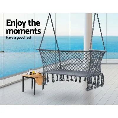 Camping Hammock Chair Patio 2 Person Swing Hammocks Double Portable Rope