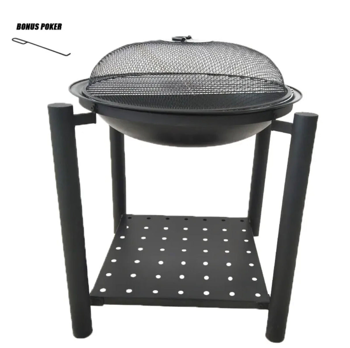 Fire Pit Charcoal BBQ Grill Fireplace Brazier Portable Patio Garden firepit