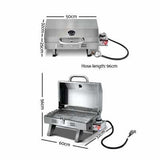 New stainless steel portable gas BBQ grill camping kitchen