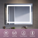 900x700mm Anti-fog Illuminated LED Bathroom Mirror [IP44] with Bluetooth Speaker