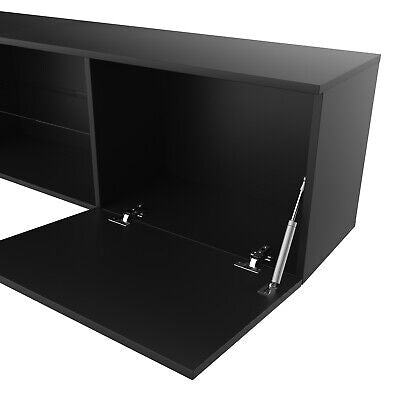 160CM TV Cabinet Stand Entertainment Unit Storage RGB LED & w/2 Drawers Black