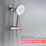 9" Rain Shower Head Adjustable Sliding Rail Set Dual Hose Twin Head Chrome