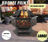 70CM Fire Pit Charcoal BBQ Grill Outdoor Fireplace Portable Patio Firepit Brazie