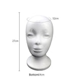 2x Practical Foam Female Mannequin Head Wigs Glasses Cap Display Holder Stand