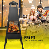 Chimney Fire Pit Patio Heater Outdoor Camping Portable Fireplace Cover