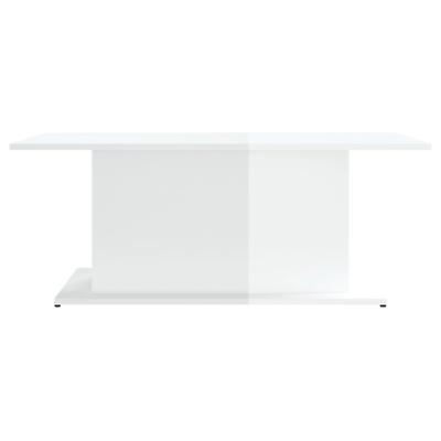 Coffee Table High Gloss White 102x55.5x40 cm Engineered Wood