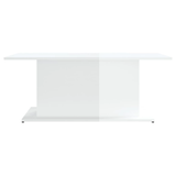 Coffee Table High Gloss White 102x55.5x40 cm Engineered Wood