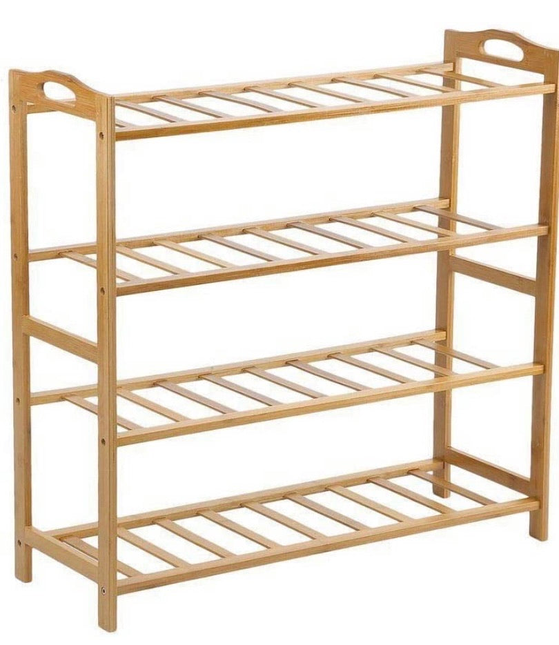 Bamboo Shoe Rack Storage Organizer