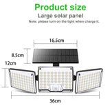 3 Head Wireless Outdoor LED Solar Light