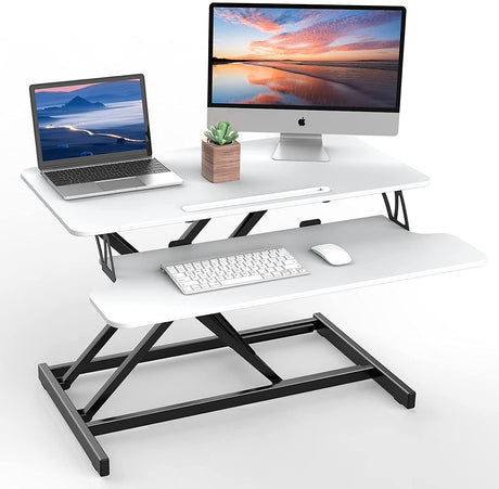 Standing Desk Wide Height Adjustable Quick Sit Stand Computer Desk Converter