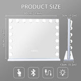 Bluetooth Hollywood Mirror Large Vanity Makeup Mirror with Lights Wall