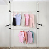 Heavy Duty Adjust Clothes Rail Storage Garment Shelf Hanging Display Stand Rack