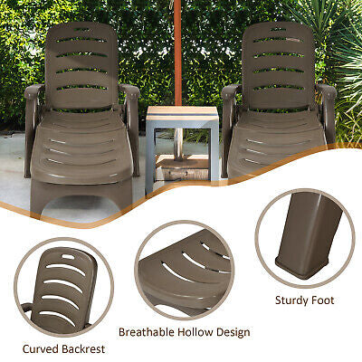 Outdoor Sun Lounge Folding Lounger Day Bed Recliner Chaise Beach Chair Furniture