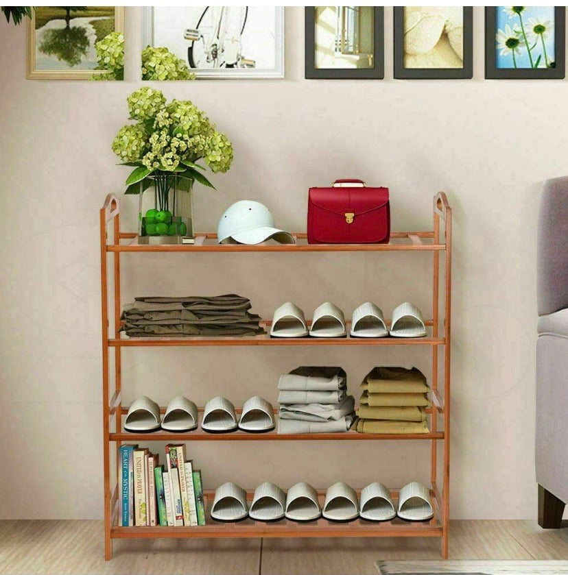 4 Tiers Bamboo Shoe Rack