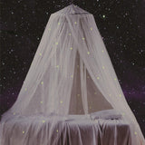 Bed Canopy with Fluorescent Stars Glow in Dark for Baby