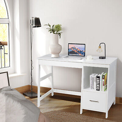 Computer Desk Laptop Workstation Drawers Shelf Student Study Home Office