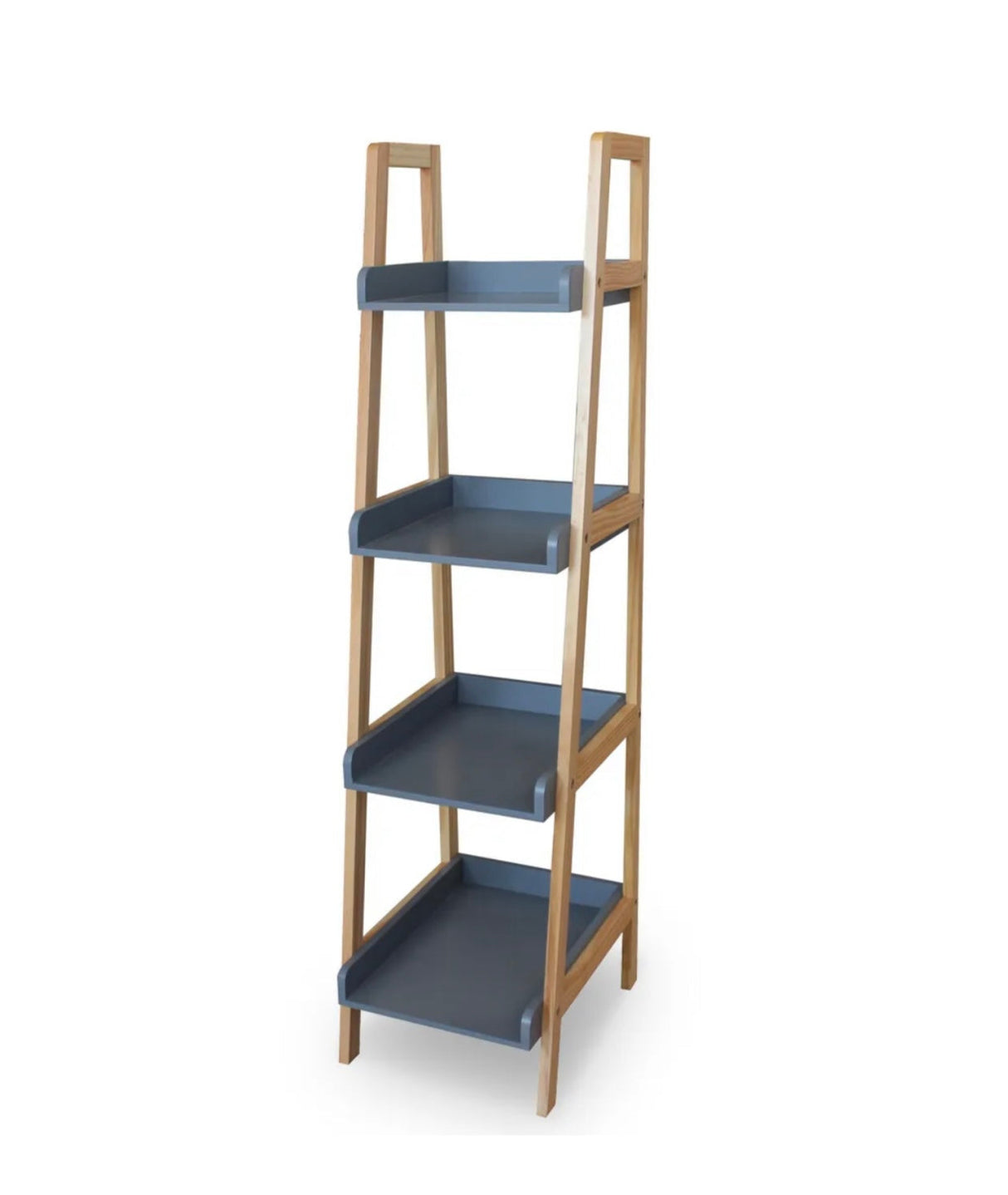 4 Tier Display Ladder Shelf Bookcase Bookshelf Storage Rack Wooden Flower Stand